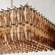 Chiaray Smoke Glass Rectangular Chandelier 74
