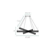 Crystal Elegance LED Chandelier // 3 Ovals