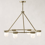 ARORA Alabaster Round Modern Dining Room Light Fixtures, Living Room Chandeliers