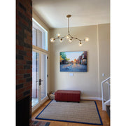 Metal Releaf Horizontal Globe Branching Bubble Chandelier