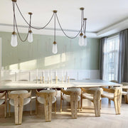 Modern Floating Pears-inspired Frosted Glass Chandelier for High-ceiling