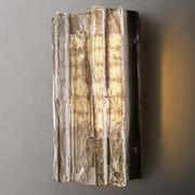 Lattice Clear/Smoke Glass Sconce 15