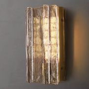 Lattice Clear/Smoke Glass Sconce 15