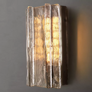 Lattice Clear/Smoke Glass Sconce 15