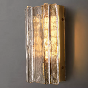 Lattice Clear/Smoke Glass Sconce 15