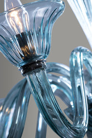 Marcella Venetian Blue Glass Chandelier