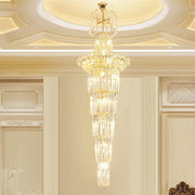 Royal Large Crystal Chandelier Long Ceiling Lighting Fixture