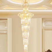 Royal Large Crystal Chandelier Long Ceiling Lighting Fixture