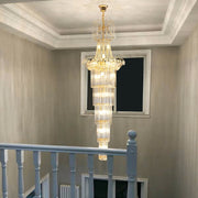 Royal Large Crystal Chandelier Long Ceiling Lighting Fixture