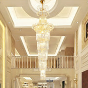 Royal Large Crystal Chandelier Long Ceiling Lighting Fixture