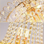 Royal Large Crystal Chandelier Long Ceiling Lighting Fixture