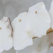 Alabaster Flakes Round Chandelier Rod