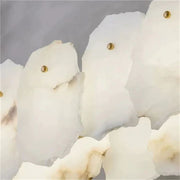 Alabaster Flakes Round Chandelier Rod