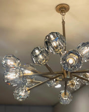 Boule De Cristal Clear/Smoke Crystal Ball Modern Round Chandelier Light 36