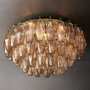 Chiara Smoke Glass Flushmount