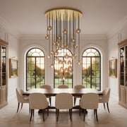 Boule De Cristal Clear Glass Ball Round Cluster Chandelier Light 40