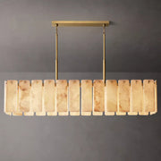 Calamette Modern Alabaster Rectangular Chandelier 72