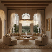 Calamette Modern Glass Round Chandelier 60