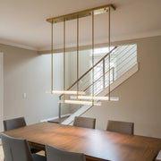 Audubon Modern Crystal Triple Bar Linear Chandelier 60