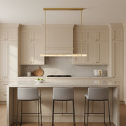 Audubong Modern Alabaster Single Bar Linear Chandelier 60
