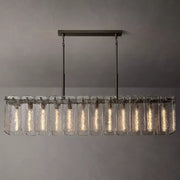 Calamette Modern Glass Rectangular Chandelier 72