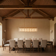 Calamette Modern Glass Rectangular Chandelier 60