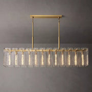 Calamette Modern Glass Rectangular Chandelier 72