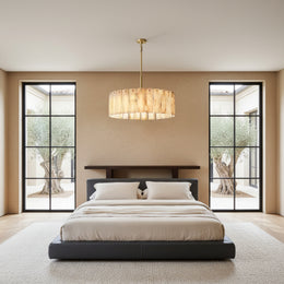 Calamette Modern Alabaster Round Chandelier 48