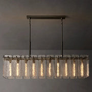Calamette Modern Glass Rectangular Chandelier 60