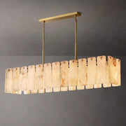 Calamette Modern Alabaster Rectangular Chandelier 72