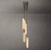 Audubon Modern Alabaster Linear Chandelier 54
