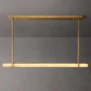 Audubon Modern Alabaster Single Bar Linear Chandelier 48
