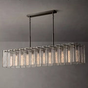 Calamette Modern Glass Rectangular Chandelier 72