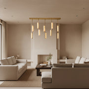 Audubon Modern Alabaster Linear Chandelier 54