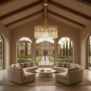 Calamette Mdoern Glass Round Chandelier 36