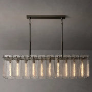 Calamette Modern Glass Rectangular Chandelier 60
