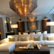 Sirene Clear/Smoke Glass Rectangular Chandelier 77