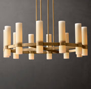 Ravelle Round Milk Glass Chandelier 36