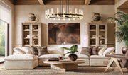 Ravelle Round Milk Glass Chandelier 60