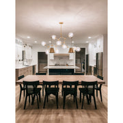 Metal Releaf Horizontal Globe Branching Bubble Chandelier