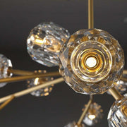 Boule De Cristal Clear/Smoke Glass Ball Modern Round Chandelier Light 48