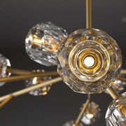 Boule De Crystal Ball Clear/Smoke Glass Round Chandelier 24