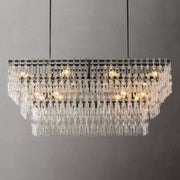 Marignans Tiered Rectangle K9 Crystal Chandelier, Luxury Modern Indoor Lamps