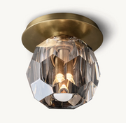 Boule De Smoke Cristal Glass Flushmount