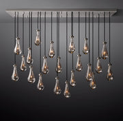 Rain Linear Modern Dining Room Chandelier Light 72