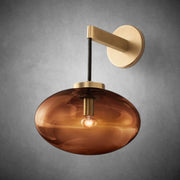 Cabrette Clear/Amber Glass Wall Sconce