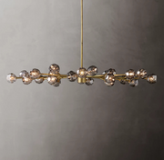 Boule De Crystal Ball Clear/Smoke Glass Round/Oval Chandelier 72