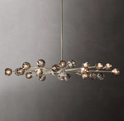 Boule De Crystal Ball Clear/Smoke Glass Round/Oval Chandelier 72