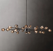 Boule De Crystal Ball Clear/Smoke Glass Round/Oval Chandelier 72