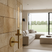 Lambeth Knurled Grand Sconce Modern Living Room Wall Lamp